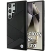 Samsung Galaxy S24 Ultra BMW dėklas Signature odinis Crossing Lines Pattern (BMHCS24L23RCGPK) juodos spalvos