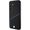 Samsung Galaxy S24 Plus BMW Dėklas Signature odinis Textured &amp; Line MagSafe (BMHMS24M23RDCLK) juodos spalvos