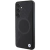 Samsung Galaxy S24 BMW Dėklas Signature odinis Half Textured &amp; Circle MagSafe (BMHMS24S23RTPK) juodos spalvos
