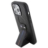Apple iPhone 15 Pro BMW dėklas Grip Stand Smooth &amp; Carbon (BMHCP15LGSPCCK) juodos spalvos