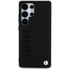 Dėklas BMW Leather Big Wordmark Samsung Galaxy S25 Ultra juodos spalvos