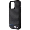 Dėklas BMW BMHCP15X22NBCK Apple iPhone 15 Pro Max 6.7″ juodos spalvos Leather Carbon