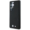 Dėklas BMW Leather Carbon MagSafe skirtas Samsung Galaxy S25 Ultra juodos spalvos