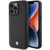 BMW Leather Diamond Pattern dėklas iPhone 15 Pro Max - juodas