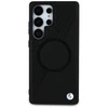 Dėklas BMW Leather Half Textured MagSafe Samsung Galaxy S25 Ultra juodos spalvos