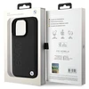 BMW Leather Hot Stamp Apple iPhone 16 Pro Max - dėklas telefonui juodos spalvos