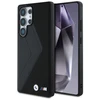 Dėklas BMW Leather Oversized Stripes MagSafe Samsung Galaxy S25 Ultra juodos spalvos