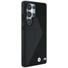Dėklas BMW Leather Oversized Stripes MagSafe Samsung Galaxy S25 Ultra juodos spalvos