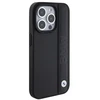 BMW BMHCP15X22RDPK Apple iPhone 15 Pro Max 6.7" dėklas telefonui juodos spalvos hardcase Leather Textured & Stripe