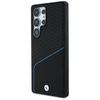 Dėklas BMW Leather Textured and Smooth MagSafe Samsung Galaxy S25 Ultra juodos spalvos