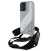BMW BMHCP16S23PSCCG Apple iPhone 16 6.1" dėklas telefonui pilkos spalvos M Edition Carbon Stripe &amp; Strap
