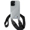 BMW BMHCP16S23PSCCG Apple iPhone 16 6.1" dėklas telefonui pilkos spalvos M Edition Carbon Stripe &amp; Strap