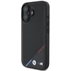BMW M Perforated Tricolor Line MagSafe Case Apple iPhone 16 Plus - dėklas telefonui juodos spalvos