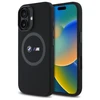 BMW BMHMP16S23SROK Apple iPhone 16 6.1" dėklas telefonui juodos spalvos M Silikoninis Printed Ring MagSafe