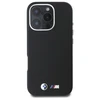BMW BMHMP16X23 PMWK Apple iPhone 16 Pro Max 6.9″ juodos spalvos kietas dėklas M Smooth Full Wrapped Metal MagSafe