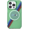 Apple iPhone 15 Pro BMW dėklas M Tricolor Stripes MagSafe (BMHMP15LHDTN) žalios spalvos