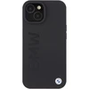 Apple iPhone 15 Plus BMW dėklas odinis Hot Stamp MagSafe (BMHMP15MSLLBK) juodos spalvos