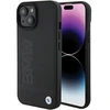 Apple iPhone 15 Plus BMW dėklas odinis Hot Stamp MagSafe (BMHMP15MSLLBK) juodos spalvos