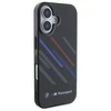 BMW Motosport IML Random Stripes Apple iPhone 16 Plus Case - dėklas telefonui juodos spalvos