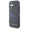 BMW Motosport IML Random Stripes Apple iPhone 16 Plus Case - dėklas telefonui juodos spalvos
