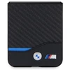 Dėklas BMW BMHCZF522NBCK Z Flip5 F731 juodos spalvos Leather Carbon