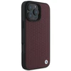 BMW Sign Leather Diamond Metal Logo MagSafe Apple iPhone 16 Pro Max - dėklas telefonui raudonos spalvos