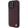 BMW Sign Leather Diamond Metal Logo MagSafe Apple iPhone 16 Pro Max - dėklas telefonui raudonos spalvos