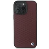 BMW Sign Leather Diamond Metal Logo MagSafe Apple iPhone 16 Pro Max - dėklas telefonui raudonos spalvos