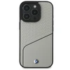 BMW Sign Leather Textured and Line MagSafe Apple iPhone 16 Pro Case - dėklas telefonui pilkos spalvos
