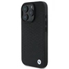BMW Signature Leather Diamond Metal Logo MagSafe Case Apple iPhone 16 Pro Max - dėklas telefonui juodos spalvos