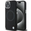 Apple iPhone 15 BMW Signature Liquid silikoninis dėklas MagSafe (BMHMP15SSILBK2) juodos spalvos