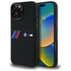 BMW BMHMP16X23SAXK Apple iPhone 16 Pro Max 6.9" dėklas telefonui juodos spalvos Silikoninis Middle Stripe MagSafe