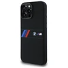 BMW BMHMP16X23SAXK Apple iPhone 16 Pro Max 6.9" dėklas telefonui juodos spalvos Silikoninis Middle Stripe MagSafe