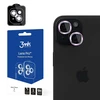 Apsauginis stiklas telefono kamerai Apple iPhone 15 3MK Lens Protection Pro rožinės spalvos