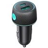 Automobilinis įkroviklis Joyroom CCN01, 1x USB QC3.0, 1x USB-C PD 60W (juodas)