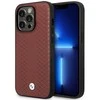 BMW BMHMP14L22RFGR dėklas Apple iPhone 14 Pro 6.1″ burgundy burgundy Leather Diamond Pattern MagSafe