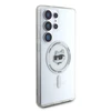 Dėklas Karl Lagerfeld Button Choupette Head Printed Logo MagSafe Samsung Galaxy S25 Ultra baltas