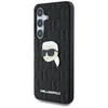 Karl Lagerfeld Leather Monogram Pin Logo Karl Head - dėklas skirtas Samsung Galaxy S25+ Juodas
