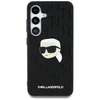 Karl Lagerfeld Leather Monogram Pin Logo Karl Head - dėklas skirtas Samsung Galaxy S25+ Juodas
