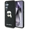 Karl Lagerfeld Leather Monogram Pin Logo Karl Head - dėklas skirtas Samsung Galaxy S25+ Juodas