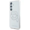 Dėklas Karl Lagerfeld Rhinestones Karl Head Logo Samsung Galaxy S25 skaidrus