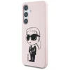 Karl Lagerfeld dėklas skirtas Samsung Galaxy S25 KLHMS25SPNYKGRTP (Magnetic Silicone Graffiti Ikonik) rožinės spalvos