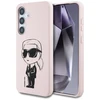 Karl Lagerfeld dėklas skirtas Samsung Galaxy S25 KLHMS25SPNYKGRTP (Magnetic Silicone Graffiti Ikonik) rožinės spalvos