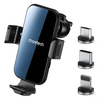 Automobilinis laikiklis-įkroviklis Choetech 15W Electric Car Wireless Charger With Magnetic Head T201-F juodas