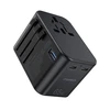 Universalus kelioninis įkroviklis Choetech PD5009 65W 2xUSB-C/USB-A juodas
