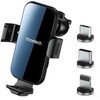 Automobilinis laikiklis-įkroviklis Choetech 15W Electric Car Wireless Charger With Magnetic Head T201-F juodas
