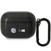 Apple AirPods Pro BMW Leather Curved Line (BMAP22PVTK) ausinių dėklas juodos spalvos