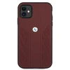 BMW BMHCN61RSPPR Apple iPhone 11 / Xr 6.1″ red kietas dėklas Leather Curve Perforate