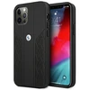 Apple iPhone 12 Pro Max BMW dėklas odinis Curve Perforate (BMHCP12LRSPPK) juodos spalvos