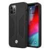 Apple iPhone 12 / 12 Pro BMW dėklas odinis Perforate Sides (BMHCP12MRSCSK) juodos spalvos